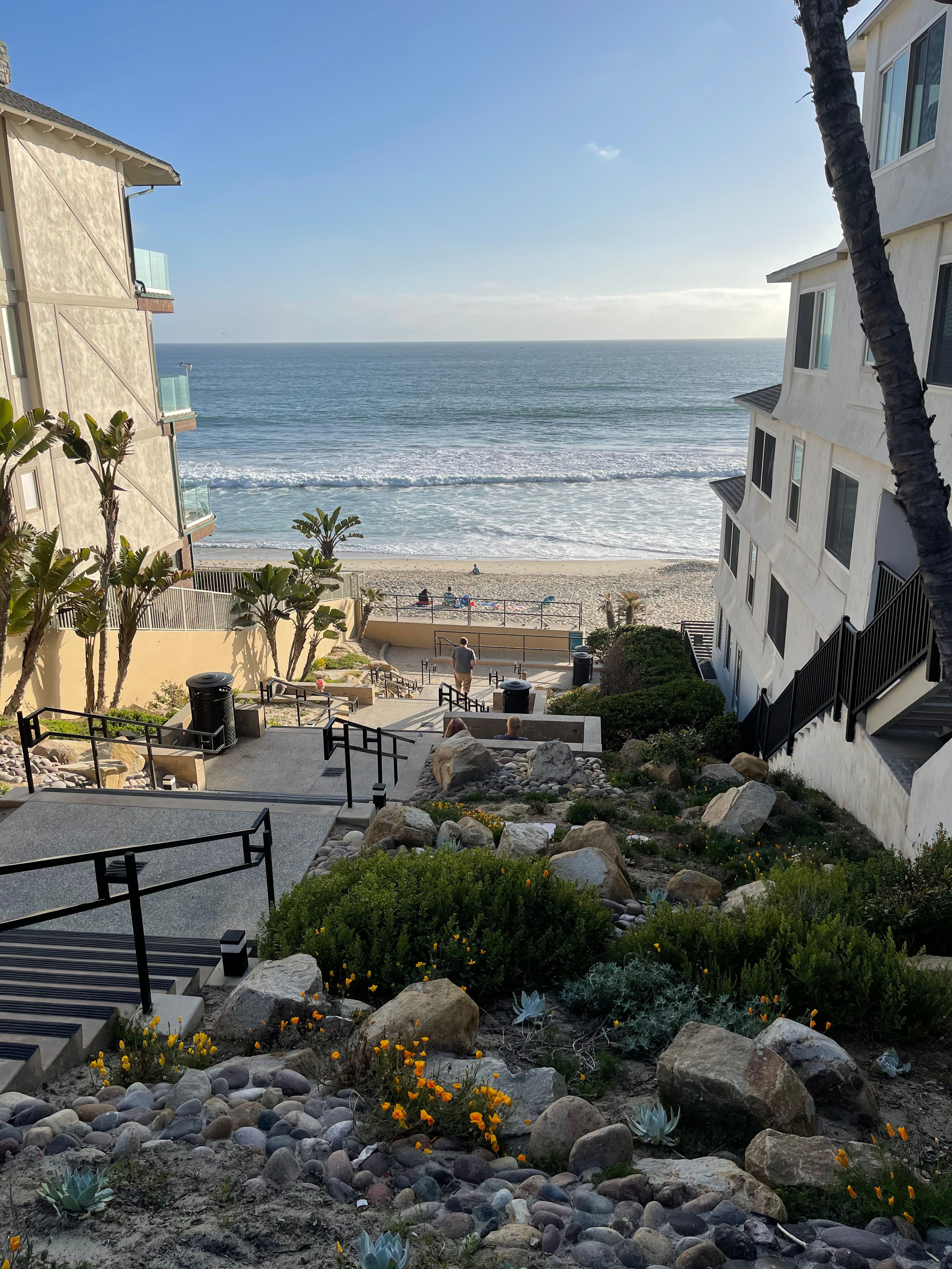 This is a photo of a beach view in carlsbad california