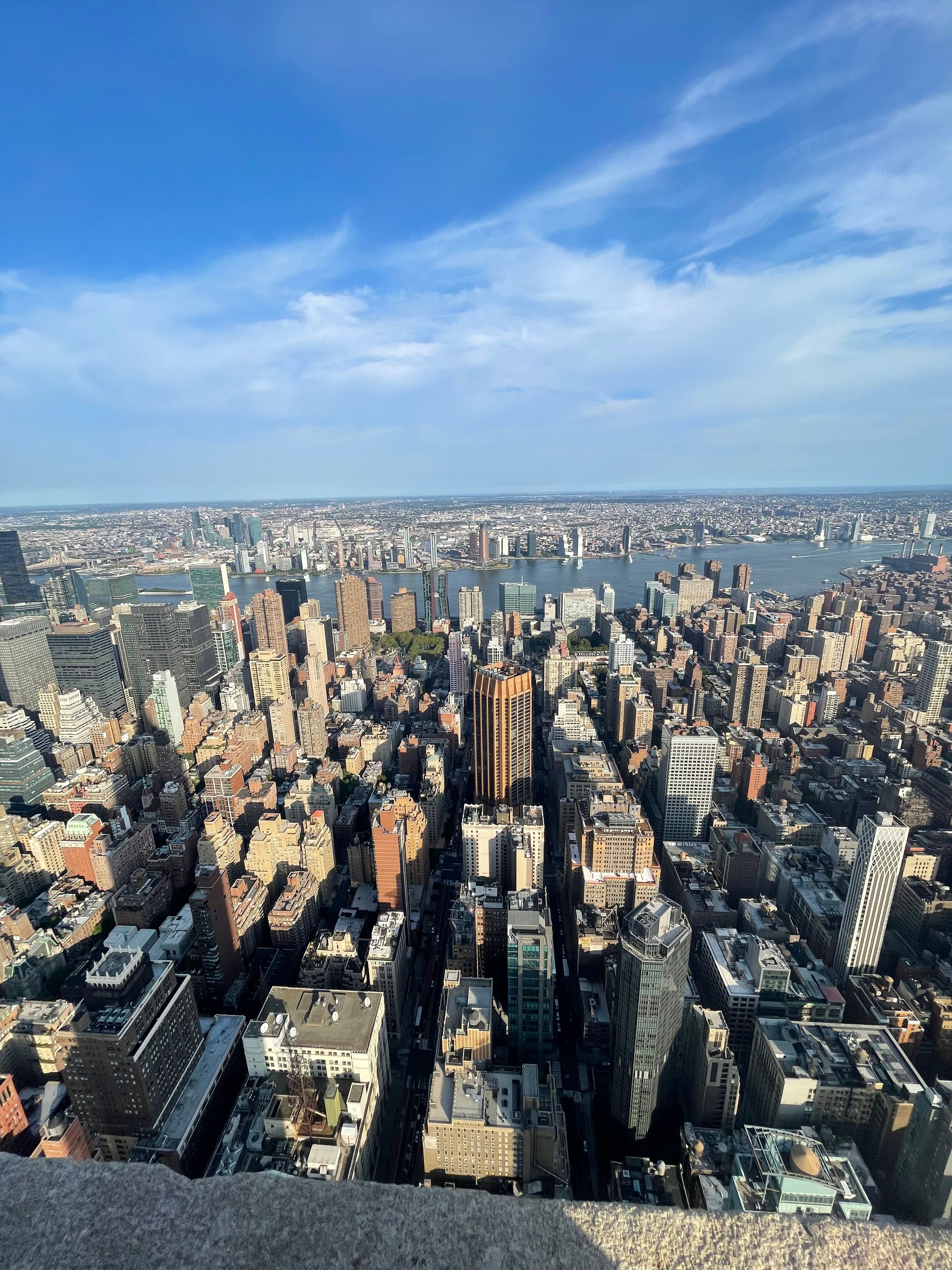 This is a photo of a daytime skyline in new york city